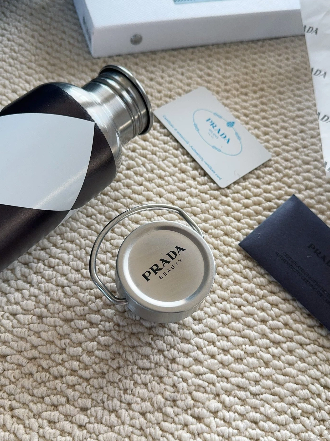 STAINLESS STEEL BOTTLE PRADA CHECKERED 0824